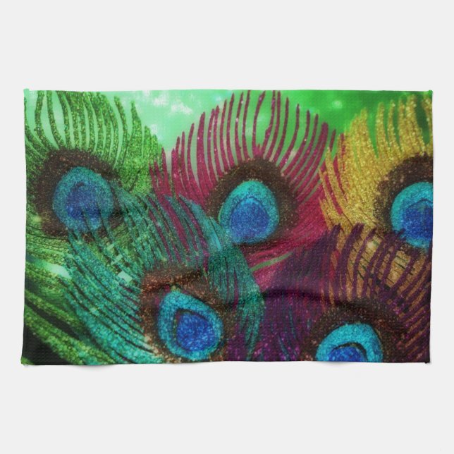 Colorful Peacock Towel (Horizontal)