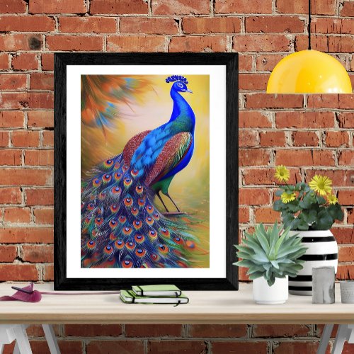 Colorful Peacock unframed Poster