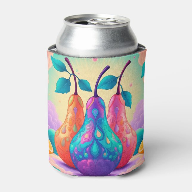 Colorful pear can cooler (Can Front)