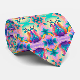 Colorful pear for Fathers Day Neck Tie