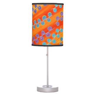 Colorful pearls on fire abstract design table lamp