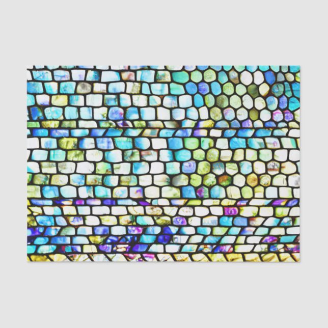 Colorful Pebbles Glass Effect Decoupage Tissue Paper (Front)