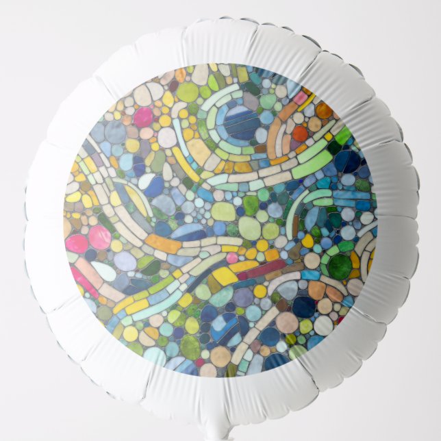 Colorful Pebbles Mosaic Art Balloon (Front)