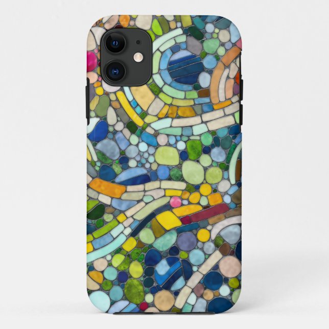 Colorful Pebbles Mosaic Art Case-Mate iPhone Case (Back)