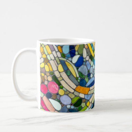 Colorful Pebbles Mosaic Art Coffee Mug