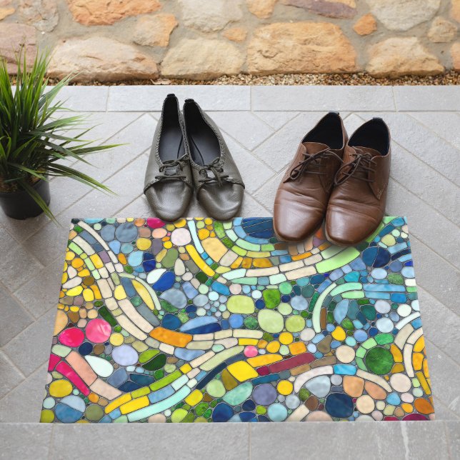 Colorful Pebbles Mosaic Art Doormat (Creator Uploaded)