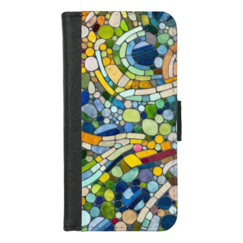 Colorful Pebbles Mosaic Art iPhone 87 Wallet Case