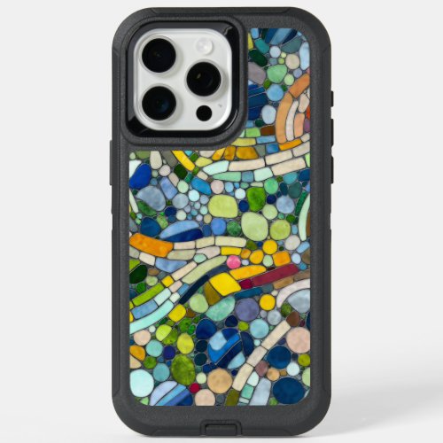 Colorful Pebbles Mosaic Art iPhone 15 Pro Max Case