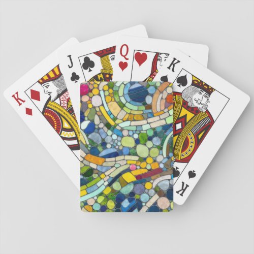 Colorful Pebbles Mosaic Art Poker Cards