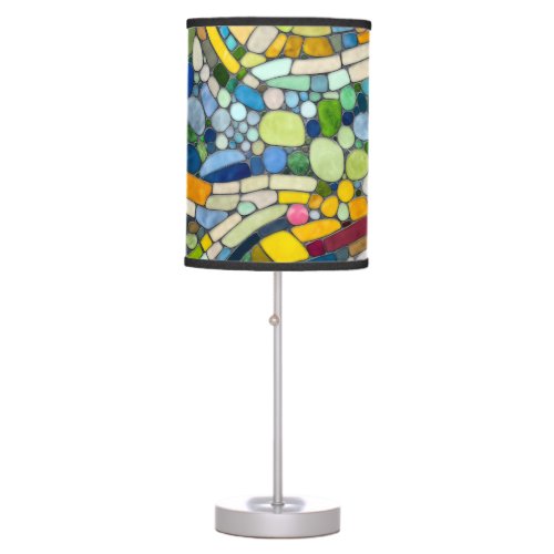 Colorful Pebbles Mosaic Art Table Lamp