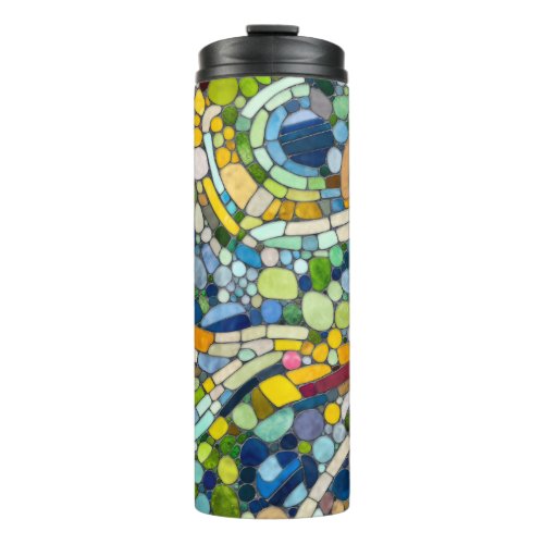 Colorful Pebbles Mosaic Art Thermal Tumbler