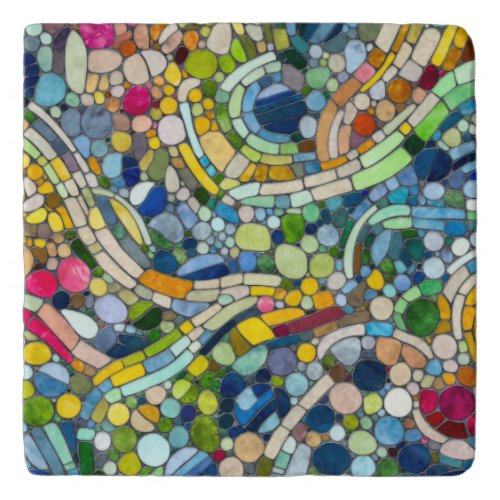 Colorful Pebbles Mosaic Art Trivet