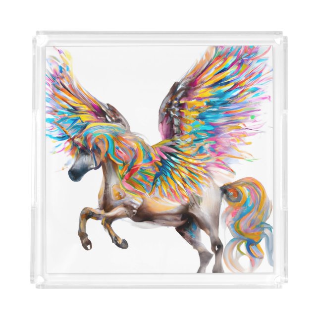 Colorful Pegasus Acrylic Tray (Front)