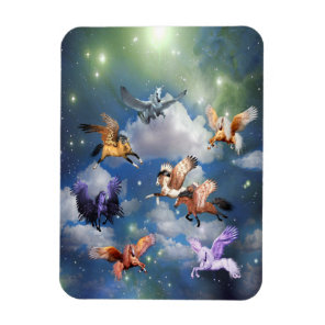 Colorful Pegasus Flying Horses the Myth is Real Magnet