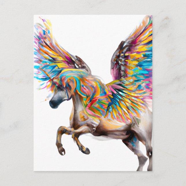 Colorful Pegasus Postcard (Front)