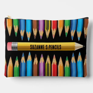 Colorful Pencil Bag Large Accessory Pouch