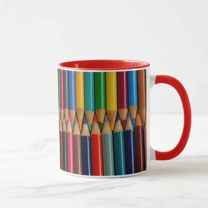Colorful pencil crayon print coffee mug | Zazzle.com