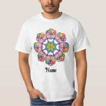 Colorful Pencil Drawn Geometric Mandala Customized