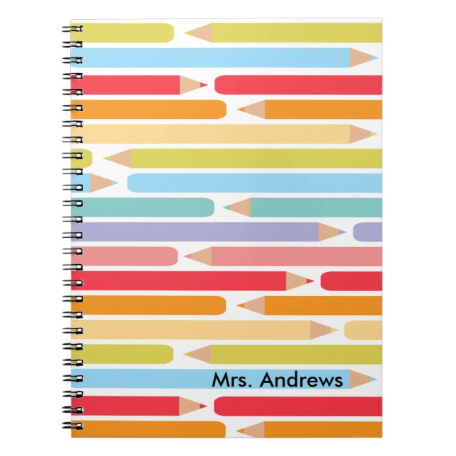 Colorful Pencils Art Teacher Appreciation Notebook (Front)