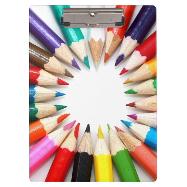 Colorful Pencils Clipboard (Front)