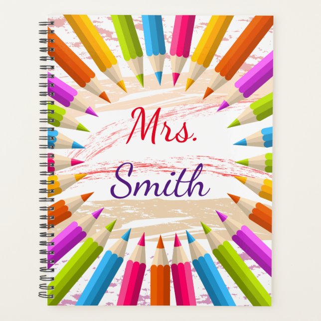 Colorful Pencils Teacher's Appreciation Planner (Front)