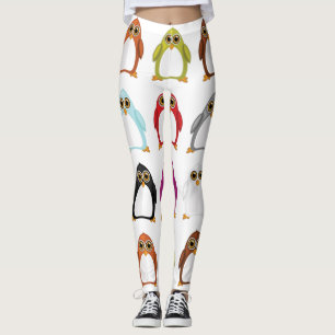 Colorful Penguin Pattern – Bold Rainbow Animal Leggings