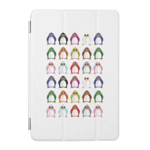 Colorful Penguin Pattern Cute Kawaii Fun Tech iPad Mini Cover