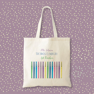 Colorful Pens Art Teacher Tote Bag