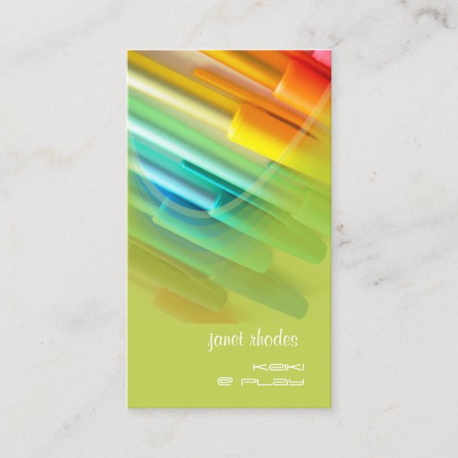Colorful Pens/Designer Business Card (Front)