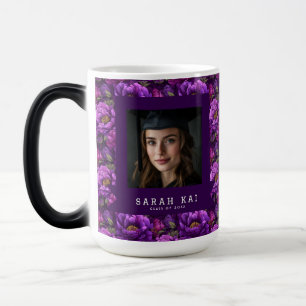 Colorful Peonies Print Commencement Exercise Color Morph Mug