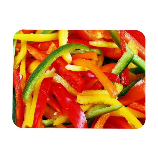 Colorful pepper slices magnet (Horizontal)