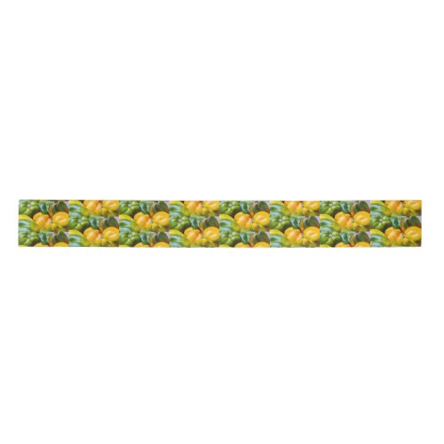 colorful pepperoni in autumn satin ribbon