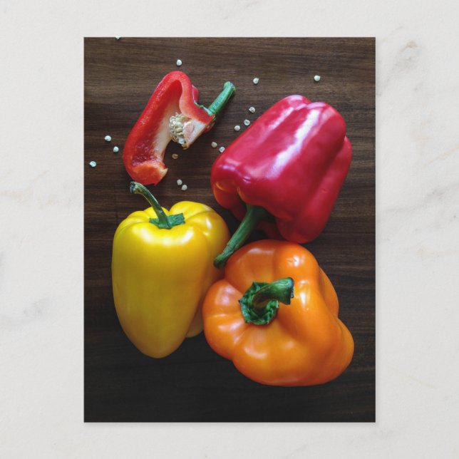 Colorful Peppers postcard (Front)