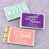 Colorful Perfect Match White Matchboxes (Front)