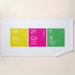 Colorful Periodic Table Bacon Beach Towel<br><div class="desc">This beach towel is perfect for the bacon-loving science buff in your life! It's colorful,  funny,  and smart. A perfect gift for any occasion!</div>