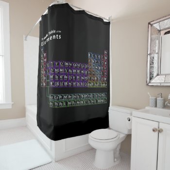 Colorful Periodic Table Shower Curtain by aquachild at Zazzle