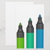 Colorful permanent markers (Front/Back)