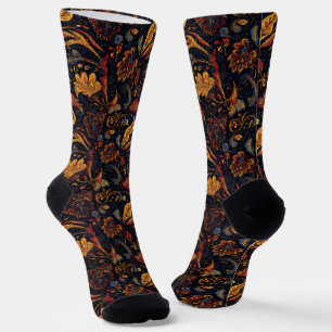 Colorful Persian Floral Pattern Socks