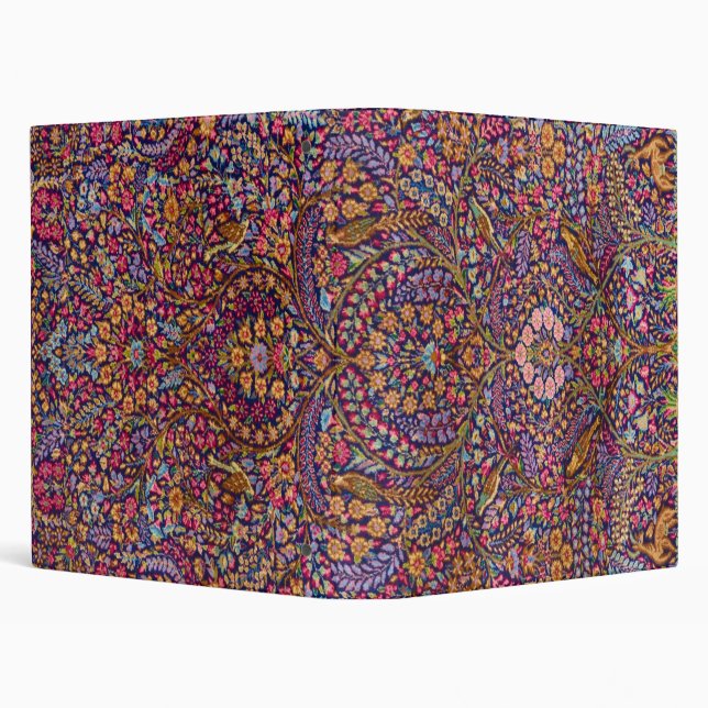 Colorful Persian Rug Pattern 3 Ring Binder (Background)