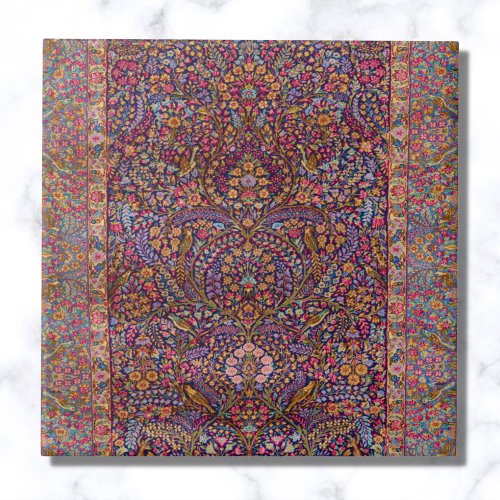 Colorful Persian Rug Pattern Ceramic Tile