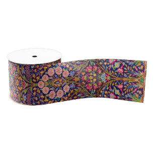 Colorful Persian Rug Pattern Grosgrain Ribbon