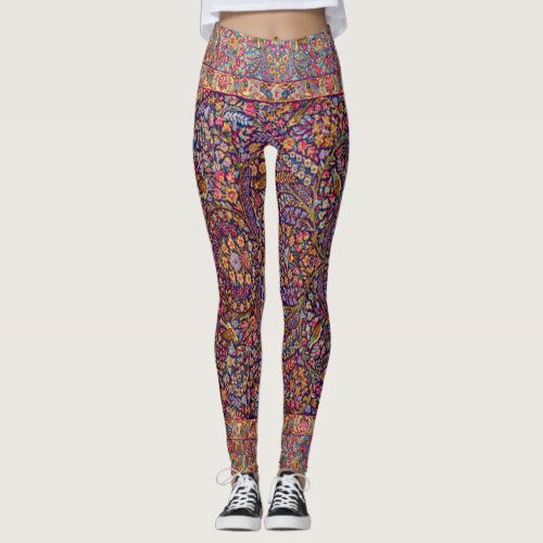 Colorful Persian Rug Pattern Leggings