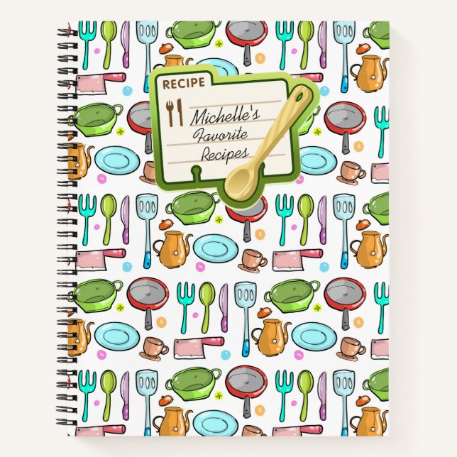 Colorful Personalised Recipe Book (Front)