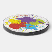 Colorful Personalizable Abstract Paint Splash  Wireless Charger (Front 2)