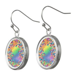colorful personalize picture HP Laptop Skin Earrings