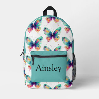 Colorful personalized backpack, kids cute printed backpack