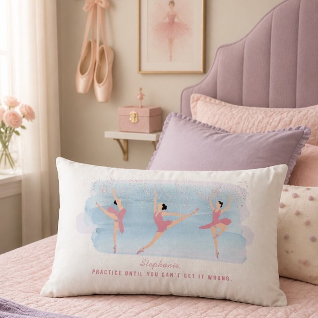 Colorful Personalized Ballet Practice Lumbar Pillow (Creator Uploaded)