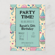 Colorful Personalized birthday invitation