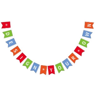 Colorful Personalized Custom Bunting Flags