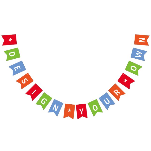 Colorful Personalized Custom Bunting Flags (All)